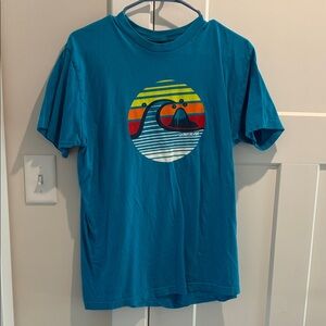 Quiksilver Teal Short Sleeve Wave Graphic Tee